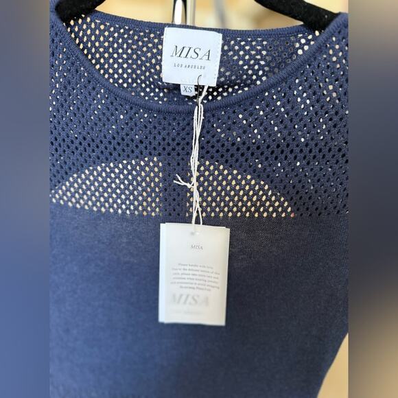 Women’s MISA Los Angeles Irene Dress in Navy Blue Extra Small XS - Picture 2 of 9